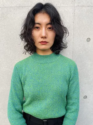 ミディアム パーマ センスをお届けします 大谷将生infpのヘアスタイル