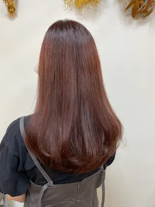 セミロング カラー 韓国ヘア 🤍中西麻友🤍のヘアスタイル