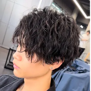 ミディアム パーマ ヘアアレンジ メンズ fifth 石川 凪のヘアスタイル
