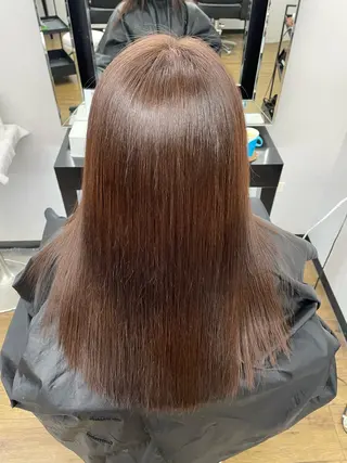 セミロング 𝙃𝘼𝙍𝙐🎀 韓国×エクステのヘアスタイル