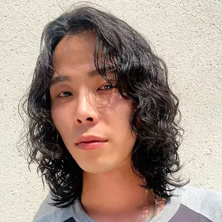 ロング パーマ ヘアアレンジ メンズ fifth 石川 凪のヘアスタイル