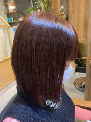ミディアム カラー FERIA池田 石田較貴のヘアスタイル