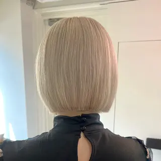 ショート カラー パーマ ヘアアレンジ メンズ 🧨ブリーチー×ボブ レイヤー💎じゅえるのヘアスタイル