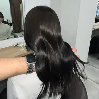 セミロング カラー 赤みゼロ/透明感 カラー🌿KANTAのヘアスタイル