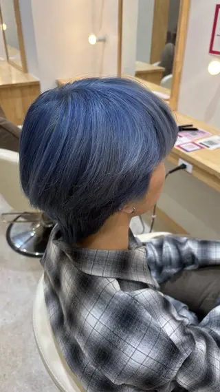 ショート メンズ ハイトーン/ブリーチ .⋆𝜗𝜚BoN♡のヘアスタイル
