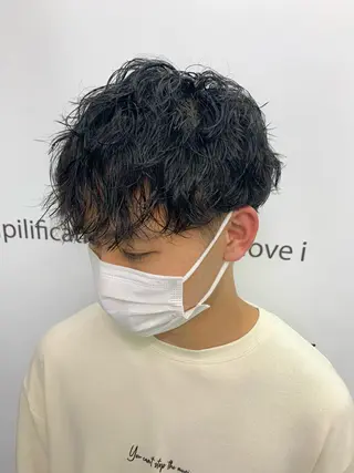 ショート パーマ メンズ メンズパーマ/新潟駅 NOBUTA🔥のヘアスタイル