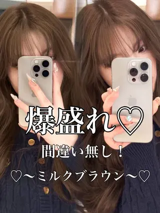 ミディアム カラー 透明感カラー✨🩵 韓国ヘアkanatoのヘアスタイル