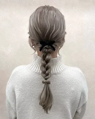 ロング ヘアアレンジ 奥山義進/大宮 /ダブルカラーのヘアスタイル