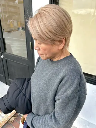 ショート カラー 近鉄奈良ショートヘア 清水力也のヘアスタイル