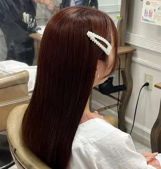 セミロング カラー 中村 由布紀のヘアスタイル