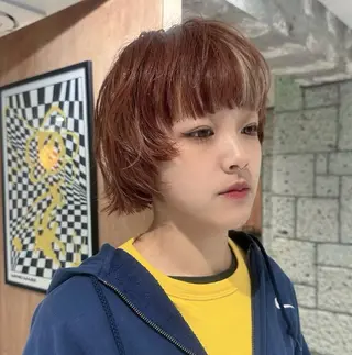 ショート カラー オト/レイヤー/ Wカラー/メンズのヘアスタイル