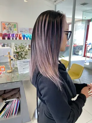 セミロング カラー 浅野 匠のヘアスタイル