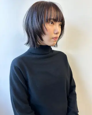 ショート カラー 似合わせカット ケアパーマ喜来雅由のヘアスタイル