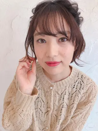 ショート カラー ヘアアレンジ tocca八王子 AYAKAのヘアスタイル