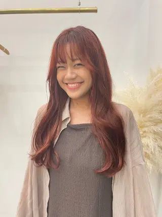 ロング カラー 纐纈 大和のヘアスタイル