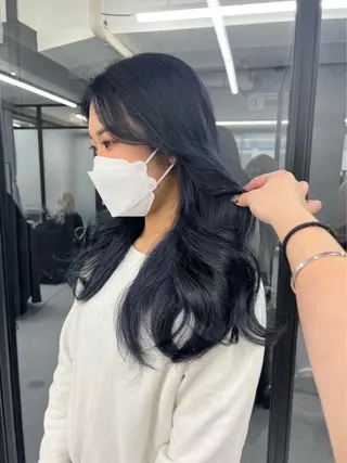 セミロング カラー 髪質改善/堀江 ケアカラーtoshiのヘアスタイル