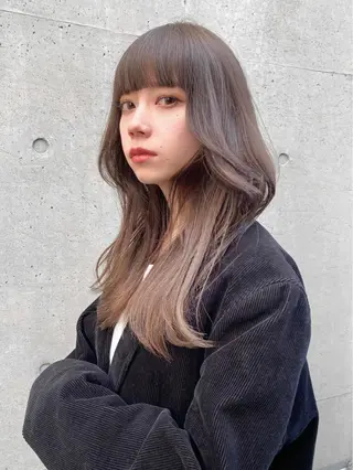 ロング カラー レイヤー/顔周り /透明感🩶高橋大のヘアスタイル
