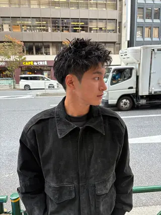ショート パーマ メンズ 💈メンズ短髪特化 ✂︎伊藤大輝💈のヘアスタイル