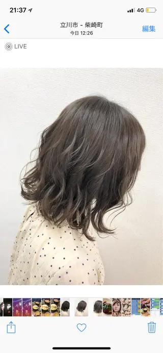 ミディアム カラー SHIORI💜口コ ミNo.1艶カラーのヘアスタイル