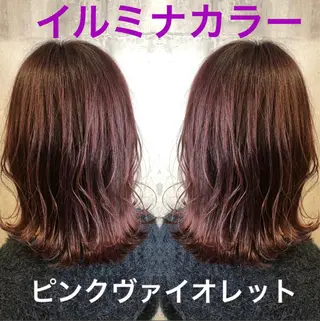 ミディアム カラー パーマ ヘアアレンジ メンズ キッズ ネイル マツエク・マツパ EnBlesS西宮 マンツーマン神道有基のヘアスタイル