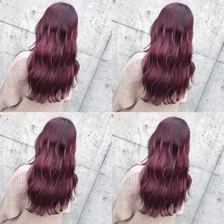 ロング カラー ヘアアレンジ TAKUMAブリーチ /切りっぱなし🪽のヘアスタイル