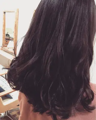 ミディアム カラー パーマ 【mokuオーナー】 ちはるのヘアスタイル
