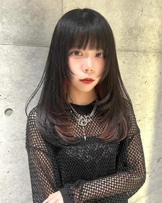 ロング カラー Lond mare レイヤーカット/韓国のヘアスタイル