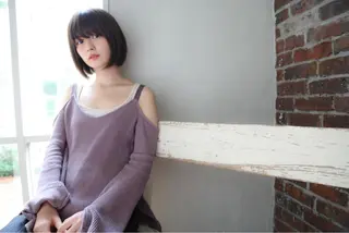 ショート カラー パーマ 野崎 ひかりのヘアスタイル