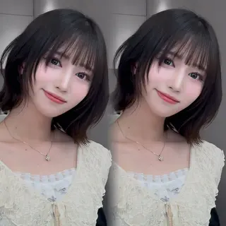 ミディアム ウルフ/レイヤー/ ボブ/大石晴也🦋のヘアスタイル