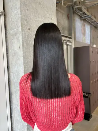 ロング 松井ゆら/ 酸性ストレート/暖色のヘアスタイル