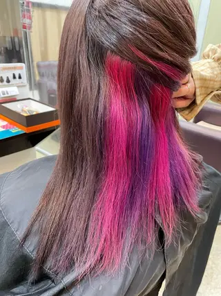 セミロング カラー 加藤 遥花のヘアスタイル
