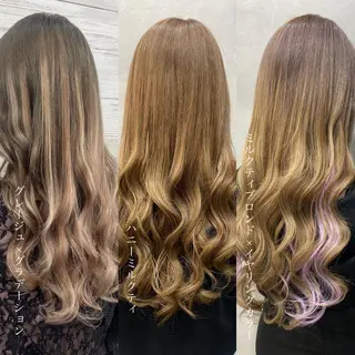 セミロング カラー ヘアアレンジ LAVENDIA 初音のヘアスタイル