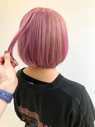 ショート カラー シールエクステ×美髪 改善/ヨシモトカンジのヘアスタイル