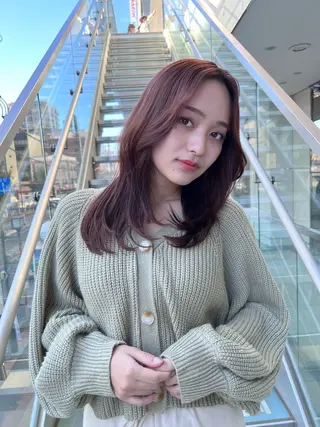 カラー 内藤歩香/艶カラー/ ナチュラル可愛いのヘアスタイル