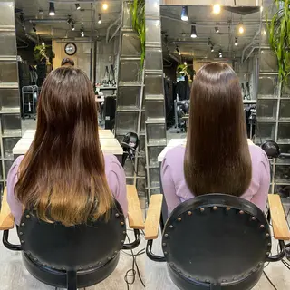 ロング 🦊巻ける縮毛矯正 橋本逸誠のヘアスタイル