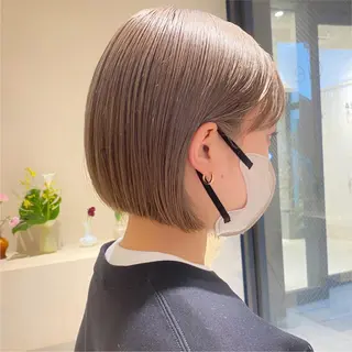 ショート カラー ボブ/ミニボブ 透明感カラーkadoのヘアスタイル