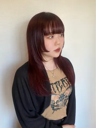 ロング カラー ヘアアレンジ 🎀レイヤーカット/ 艶カラー/ﾕｶ🎀のヘアスタイル