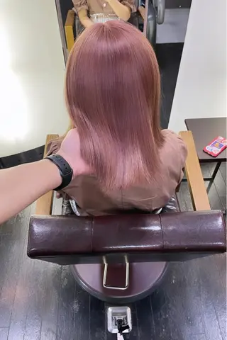 ミディアム カラー 有人/バレイヤージュ /シャドールーツのヘアスタイル