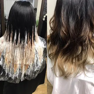 セミロング カラー 池田 景子のヘアスタイル