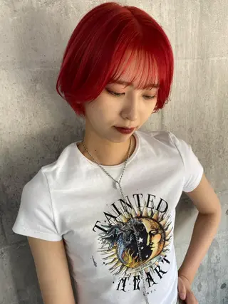 ショート カラー SHURI❤️🔥 中/韓mix ♡のヘアスタイル