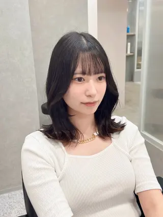ミディアム 髪質改善 ヒデのヘアスタイル