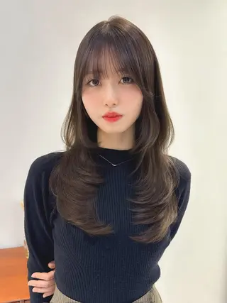 ロング カラー ヘアアレンジ 立川レイヤー 透明感カラーaoiのヘアスタイル