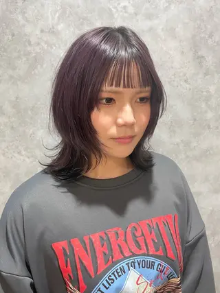 ミディアム カラー 上福大翔 【美髪縮毛矯正】のヘアスタイル