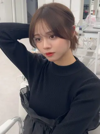 ミディアム カラー ヘアアレンジ 顔周り&ミディアム 特化/池袋/kokiのヘアスタイル