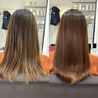 ミディアム EIGHT plum TOKIOリミテッドのヘアスタイル