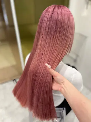 ロング カラー ガーリー♡女の子っぽ ヘア♡ピンクカラー♡のヘアスタイル
