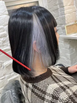 ミディアム 西野 蓮のヘアスタイル