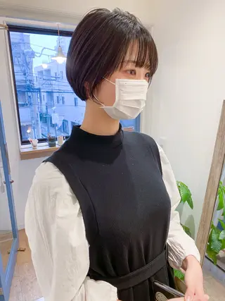 ショート カラー パーマ 吉祥寺小顔×ショート 🍋宮本大輔🍋のヘアスタイル