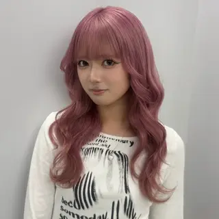 セミロング 激盛ハイトーン🪄✩ Kalin🧁🎀のヘアスタイル