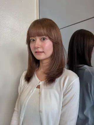 ミディアム カラー KOHNO ナチュラルデザインのヘアスタイル